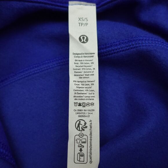New Lululemon Size XS / S Scuba Oversized Half Zip Hoodie CEBL Cerulean Blue - Picture 5 of 13